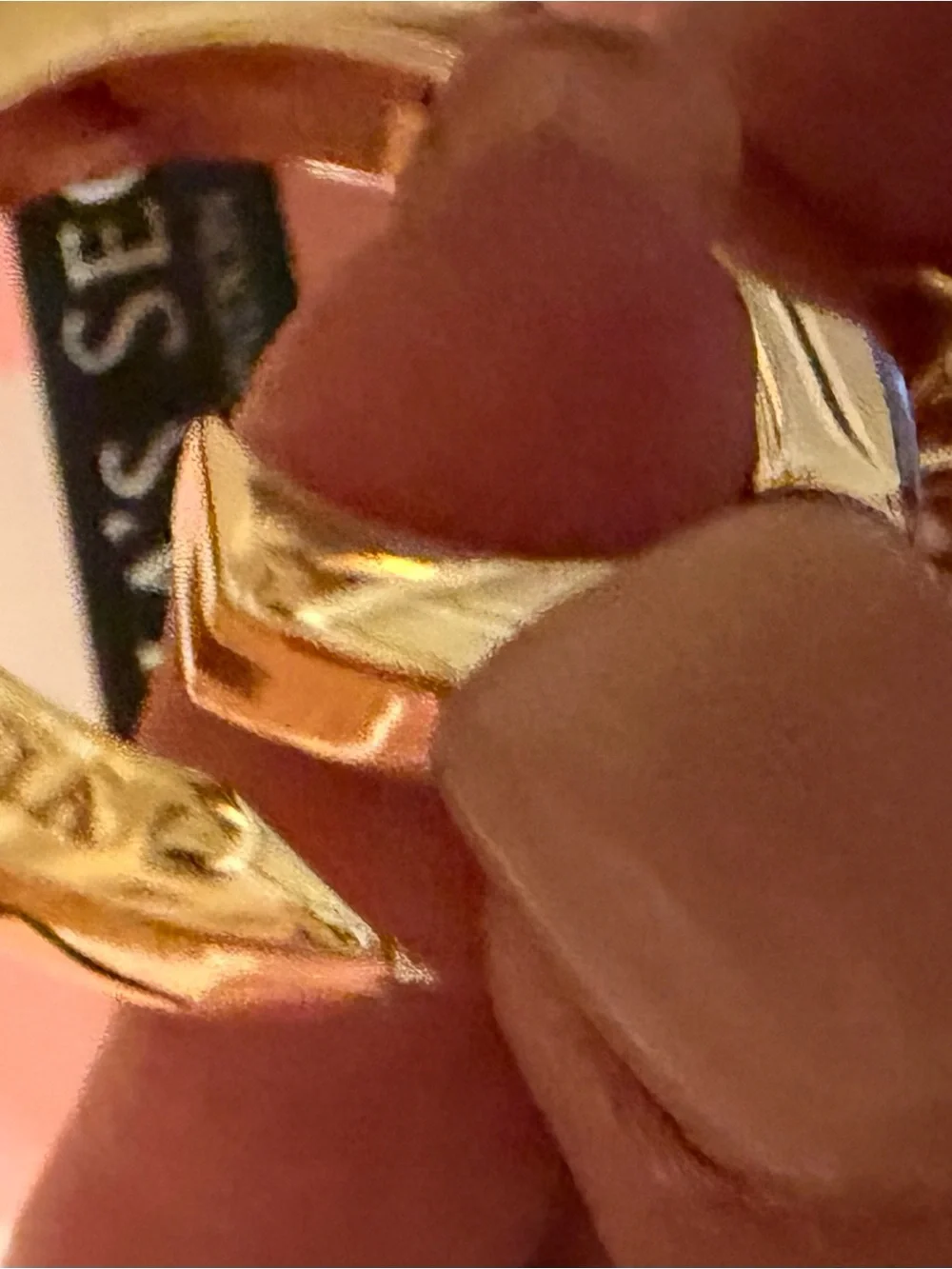 Victoria's Secret Gold Charm Keychain-Bag Charm With Bow & Snowflakes